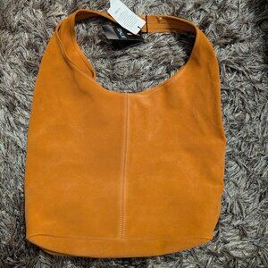 Claudia Firenze Orange Italian Suede Leather Tote Bag NWT